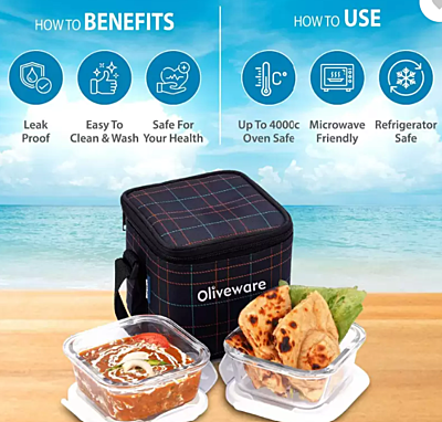 Olive ware Feast Glass Lunch Box