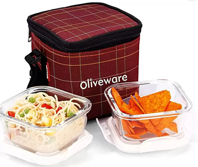 Olive ware Feast Glass Lunch Box