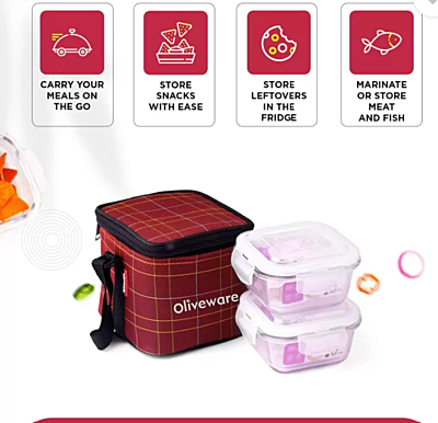 Olive ware Feast Glass Lunch Box