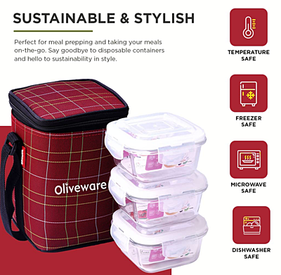 Olive ware Spyker Glass Lunch Box Olive ware Spyker Glass Lunch Box