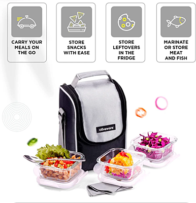 Olive ware Duke Glass Lunch Box