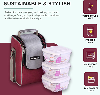 Olive ware Duke Glass Lunch Box