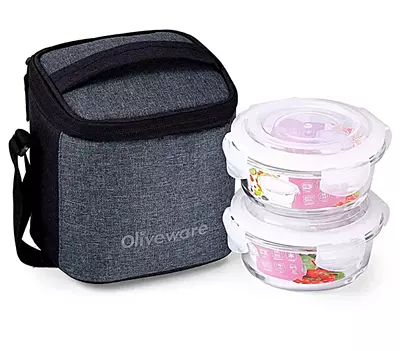 Olive ware Rio Glass Lunch Box