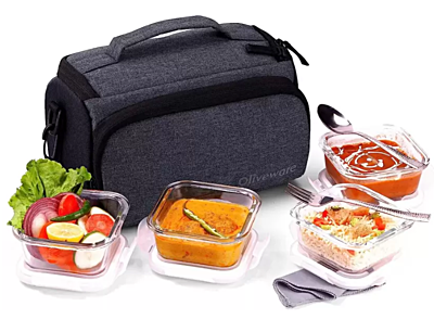 Olive ware Elite Glass Lunch Box