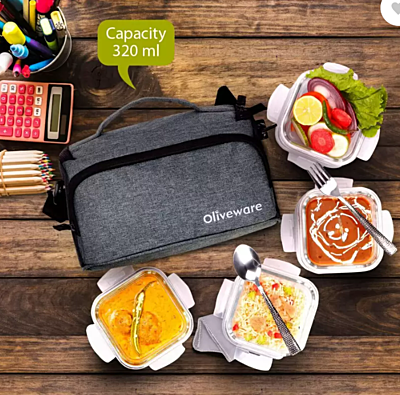 Olive ware Elite Glass Lunch Box