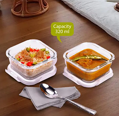 Olive ware Prism Glass Lunch Box