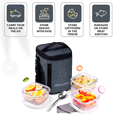 Olive ware Lvi Glass Lunch Box