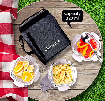 Olive ware Lvi Glass Lunch Box