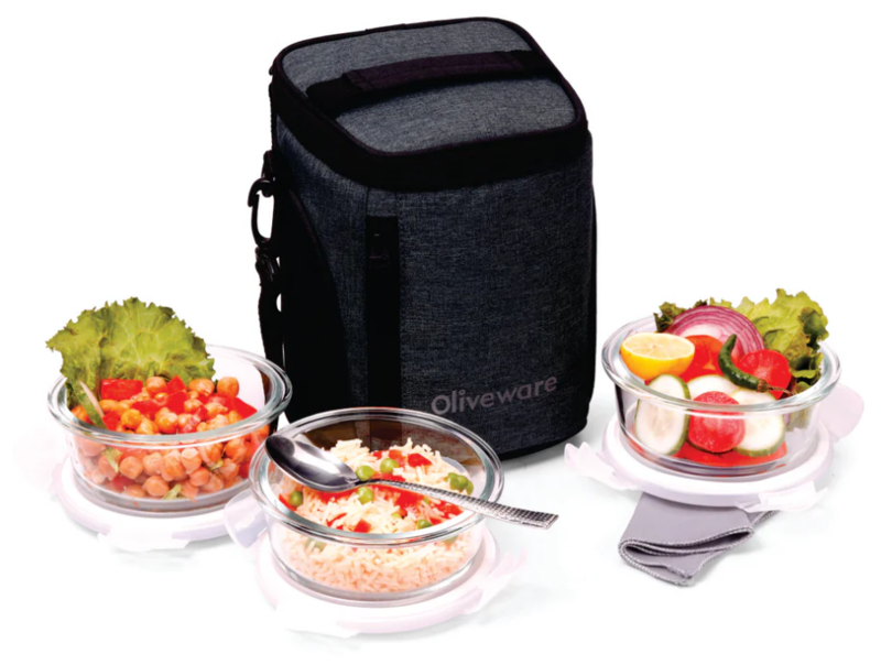 Olive ware Grace Glass Lunch Box