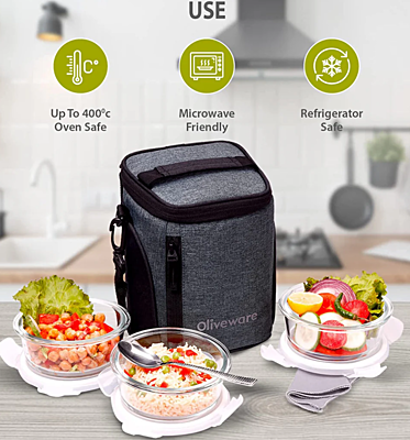 Olive ware Grace Glass Lunch Box