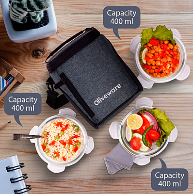 Olive ware Grace Glass Lunch Box