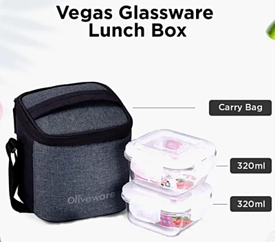 Olive ware Vegas Glass Lunch Box