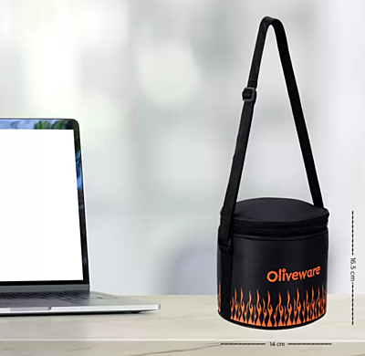 Olive ware Sizzle Glass Lunch Box