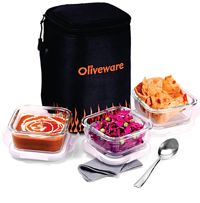 Olive ware Pablo Glass Lunch Box