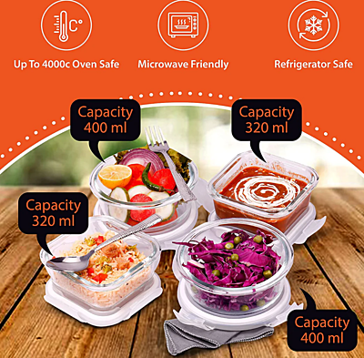 Olive ware Musk Glass Lunch Box