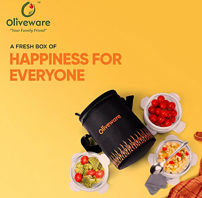 Olive ware Dazzle Glass Lunch Box Olive ware Dazzle Glass Lunch Box