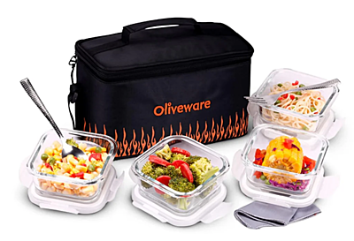 Olive ware Olivia Glass Lunch Box Olive ware Olivia Glass Lunch Box