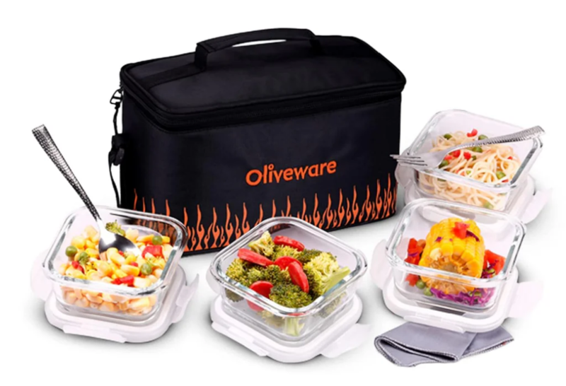 Olive ware Olivia Glass Lunch Box Olive ware Olivia Glass Lunch Box