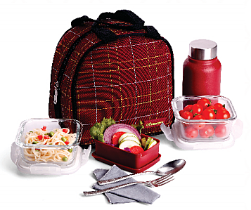 Olive ware Maria Glass Lunch Box Olive ware Maria Glass Lunch Box