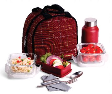 Olive ware Maria Glass Lunch Box Olive ware Maria Glass Lunch Box