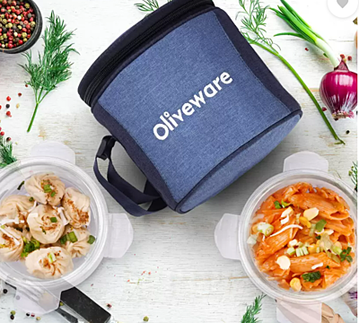 Olive ware Lily Glass Lunch Box