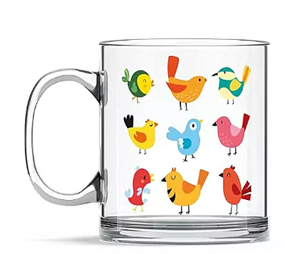 Printed Printed Transparent Coffee Mug Tea Cup, Milk Mug | Unique and Stylish | Gift Printed Printed Transparent Coffee Mug Tea Cup, Milk Mug | Unique and Stylish | Gift