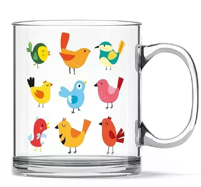 Printed Printed Transparent Coffee Mug Tea Cup, Milk Mug | Unique and Stylish | Gift Printed Printed Transparent Coffee Mug Tea Cup, Milk Mug | Unique and Stylish | Gift