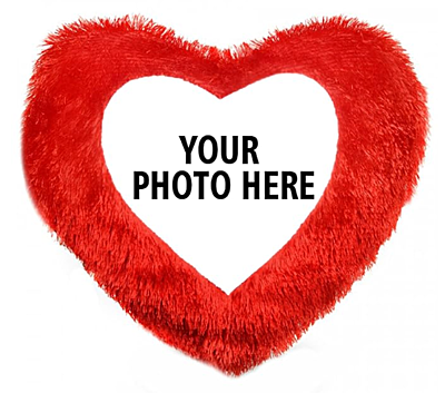 Printed Heart Shape Fur Cushion Customized Photo Cushion Pillow for Birth Day Gifts(16x 16 Inches Printed Heart Shape Fur Cushion Customized Photo Cushion Pillow for Birth Day Gifts(16x 16 Inches