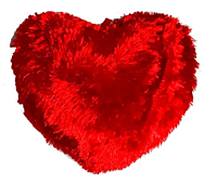 Printed Red Rose Petal Heart Shape Personalized Cushion, Digital Printed Cushion, Sublimation Printing
