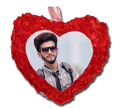 Printed Red Rose Petal Heart Shape Personalized Cushion, Digital Printed Cushion, Sublimation Printing Printed Red Rose Petal Heart Shape Personalized Cushion, Digital Printed Cushion, Sublimation Printing