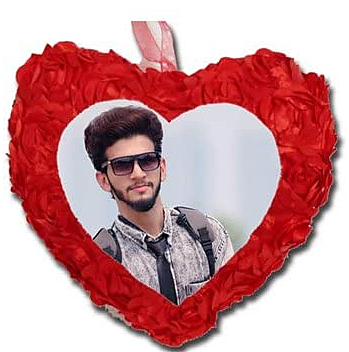 Printed Red Rose Petal Heart Shape Personalized Cushion, Digital Printed Cushion, Sublimation Printing Printed Red Rose Petal Heart Shape Personalized Cushion, Digital Printed Cushion, Sublimation Printing