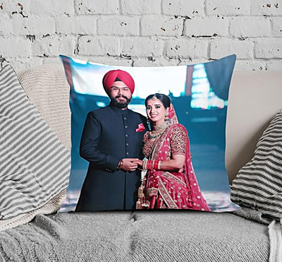 Printed Photo Cushion/Pillow, Rakhi with Filler (16x16 inches, Multicolour) Printed Photo Cushion/Pillow, Rakhi with Filler (16x16 inches, Multicolour)