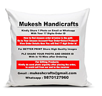 Printed Photo Cushion/Pillow, Rakhi with Filler (16x16 inches, Multicolour)