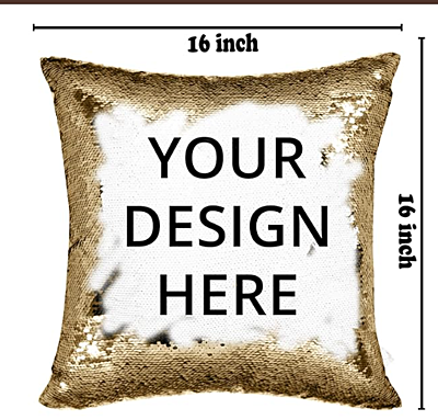 Printed Magical Golden Gifts Cushion with 1 Photo Size (Standard, 16 x 16 Inches) Printed Magical Golden Gifts Cushion with 1 Photo Size (Standard, 16 x 16 Inches)