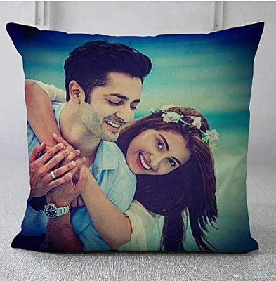 Printed White Satin Photo Cushion/Pillow with Filler (12X12 inches, Multicolor) Printed White Satin Photo Cushion/Pillow with Filler (12X12 inches, Multicolor)