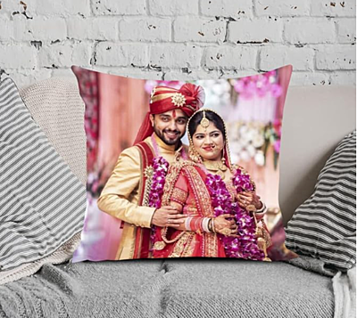 Printed Photo Cushion/Pillow with Filler. Size:- 12X12 Inches, Color:- Multi, Style 1 Printed Photo Cushion/Pillow with Filler. Size:- 12X12 Inches, Color:- Multi, Style 1