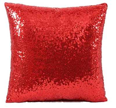 Printed Cushion Cover with Filler, Red, Set of 1, Polyester, 12x12 Inches Printed Cushion Cover with Filler, Red, Set of 1, Polyester, 12x12 Inches