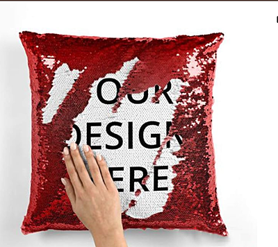 Printed Cushion Cover with Filler, Red, Set of 1, Polyester, 12x12 Inches Printed Cushion Cover with Filler, Red, Set of 1, Polyester, 12x12 Inches