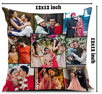 Printed Photo Cushion/Pillow with Filler (Size:- 12x12 inches, Multicolor) Printed Photo Cushion/Pillow with Filler (Size:- 12x12 inches, Multicolor)