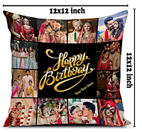 Printed  Photo Cushion/Pillow with Filler (Multicolour, 12x12 Inches, Style 25)