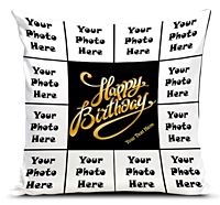 Printed  Photo Cushion/Pillow with Filler (Multicolour, 12x12 Inches, Style 25)