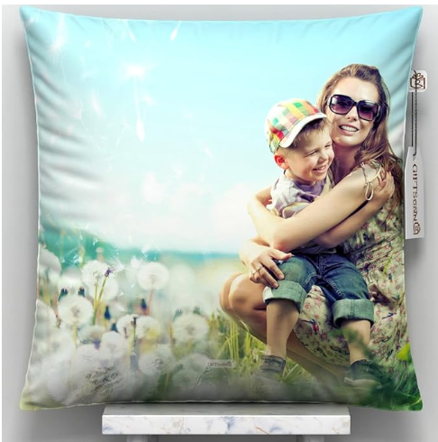 Printed Microfiber Satin Personalized/Photo Cushion with Filler or Card (12x12 inch, White) for Valentine's Day Printed Microfiber Satin Personalized/Photo Cushion with Filler or Card (12x12 inch, White) for Valentine's Day
