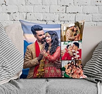 Printed Photo Cushion/Pillow For Gift To Husband,Wife,Mother,Rakhi With Filler. Size:- 12X12 Inches, Colour:- Multi, Style 22