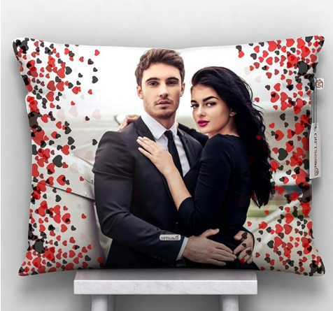 Printed Personalized Photo Satin Pillow/Cushion (12x15, Black) Printed Personalized Photo Satin Pillow/Cushion (12x15, Black)