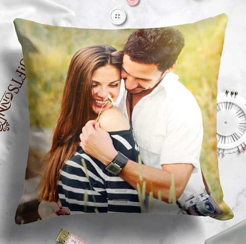 Printed Satin Personalized Photo Pillow (White, 12x12-inch) Printed Satin Personalized Photo Pillow (White, 12x12-inch)