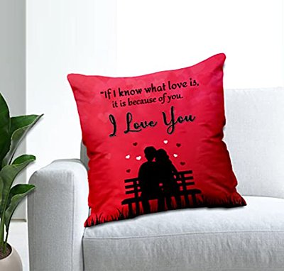 Printed YOU Love Gift for Girls, Love Cushion Gift for Wife, Romantic Gift for Husband On Birthday Gift, Love Gift, Valentine's Gift (Size 12 * 12 Inch) Printed YOU Love Gift for Girls, Love Cushion Gift for Wife, Romantic Gift for Husband On Birthday Gift, Love Gift, Valentine's Gift (Size 12 * 12 Inch)