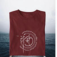 Printed Maa Karma T-shirt 180 GSM  For Maroon Color