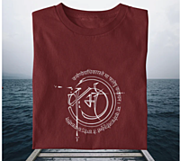 Printed Maa Karma T-shirt 180 GSM  For Maroon Color