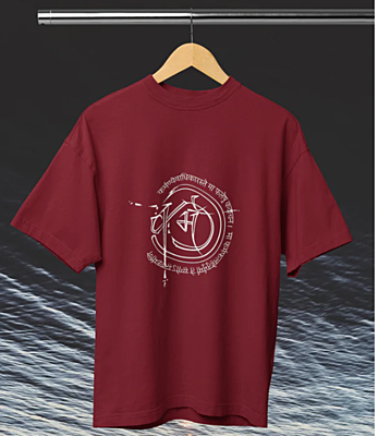 Printed Maa Karma T-shirt 180 GSM For Maroon Color Printed Maa Karma T-shirt 180 GSM For Maroon Color