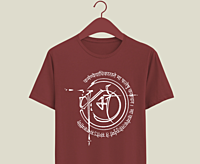 Printed Maa Karma T-shirt 180 GSM  For Maroon Color